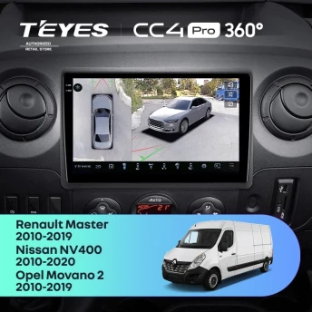 Штатная магнитола Teyes CC4 Pro 360 12/256 Renault Master (2010-2019) F1