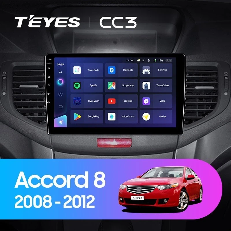 Штатная магнитола Teyes CC3 4/32 Honda Accord 8 (2008-2012)