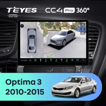 Штатная магнитола Teyes CC4 Pro 360 8/128 Kia Optima 3 TF (2010-2015) F2 (13")