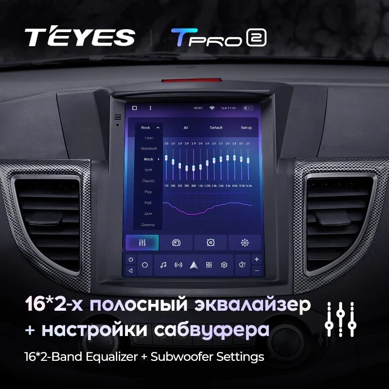Штатная магнитола Tesla style Teyes TPRO 2 3/32 Honda CR-V 4 RM RE (2011-2015) Тип-A