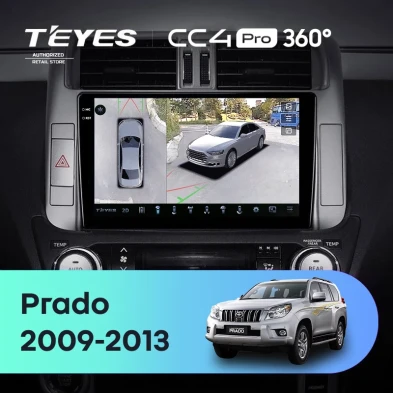Штатная магнитола Teyes CC4 Pro 360 12/256 Toyota Land Cruiser Prado 150 (2009-2013) F2 Тип-A