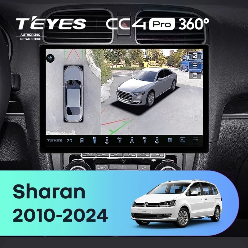 Штатная магнитола Teyes CC4 Pro 360 12/256 Volkswagen Sharan (2010-2024) (13")
