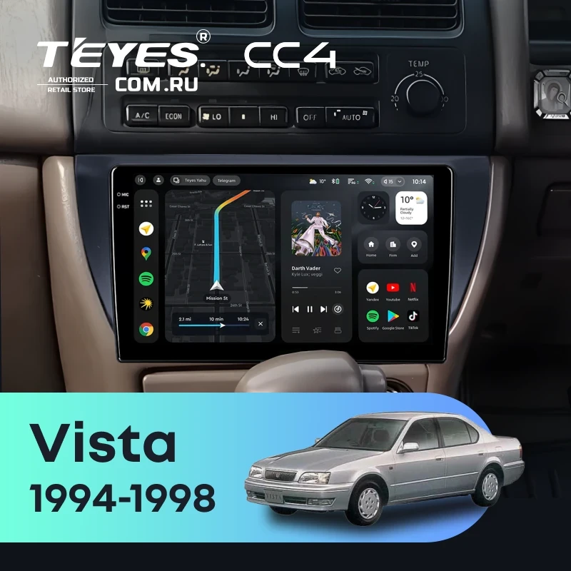 Штатная магнитола Teyes CC4 6/64 Toyota Vista V40 (1994-1998)