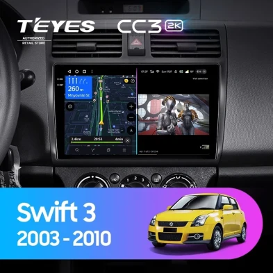 Штатная магнитола Teyes CC3 2K 4/32 Suzuki Swift 3 (2003-2010)