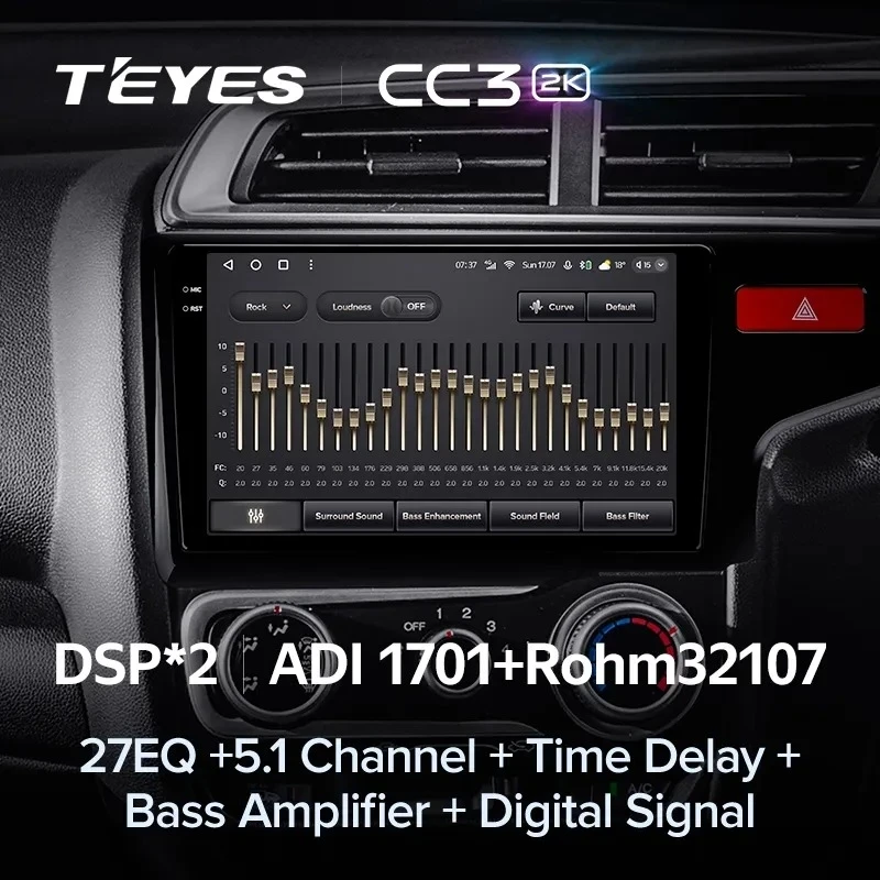 Штатная магнитола Teyes CC3 2K 4/32 Honda Jazz 3 (2015-2020) Тип-B Правый руль