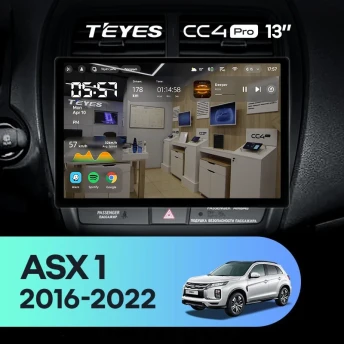 Штатная магнитола Teyes CC4 Pro 12/256 Mitsubishi ASX (2016-2026) Тип-A (13")
