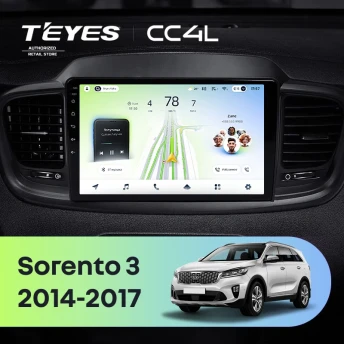 Штатная магнитола Teyes CC4L 6/64 Kia Sorento 3 Prime (2014-2017) Тип-A