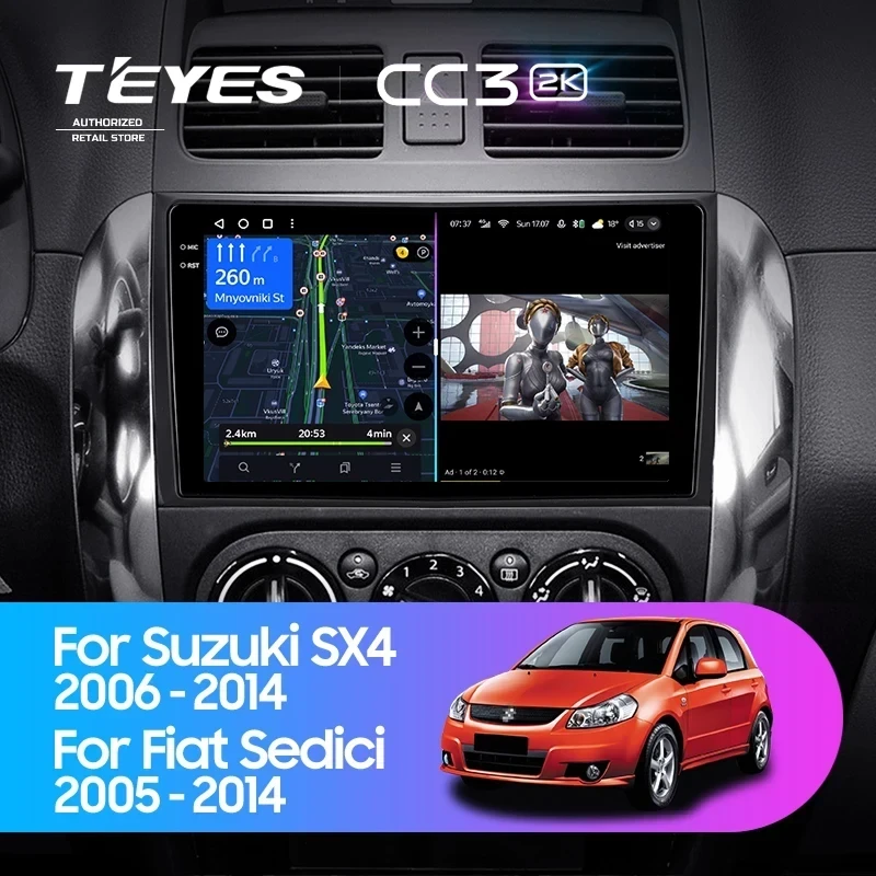 Штатная магнитола Teyes CC3 2K 4/32 Suzuki SX4 1 (2006-2014)