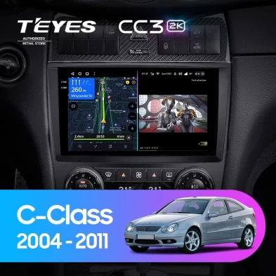 Штатная магнитола Teyes CC3 2K 6/128 Mercedes-Benz C-Class W203 CL203 C209 A209 (2004-2011)