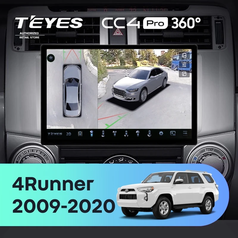 Штатная магнитола Teyes CC4 Pro 360 12/256 Toyota 4Runner 5 N280 (2009-2020) (11")