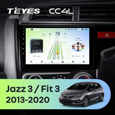 Штатная магнитола Teyes CC4L 6/64 Honda Fit 3 GP GK (2013-2020) Тип-A Правый руль