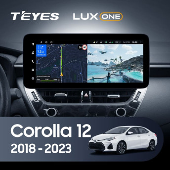 Штатная магнитола Teyes LUX ONE 4/64 Toyota Corolla 12 E210 XP210 (2018-2023) Тип-A