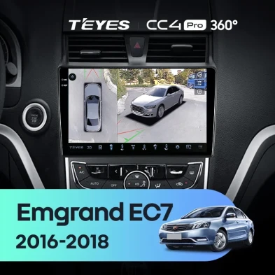 Штатная магнитола Teyes CC4 Pro 360 8/128 Geely Emgrand EC7 (2016-2018)