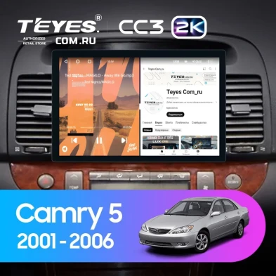 Штатная магнитола Teyes CC3 2K 4/64 Toyota Camry 5 XV 30 (2001-2006) Тип-A (11")
