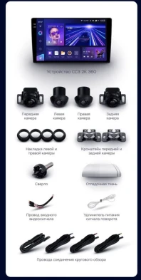 Штатная магнитола Teyes CC3 2K 360 6/128 Hyundai Solaris 2 (2017-2020) F3 (черный глянец) Тип-A