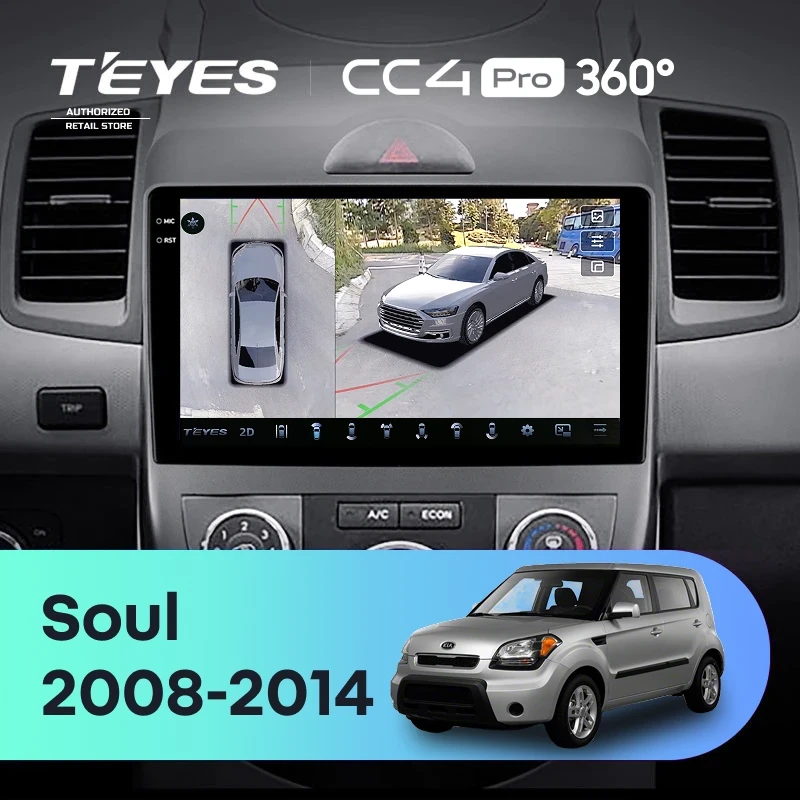Штатная магнитола Teyes CC4 Pro 360 12/256 Kia Soul 1 (2008-2014)