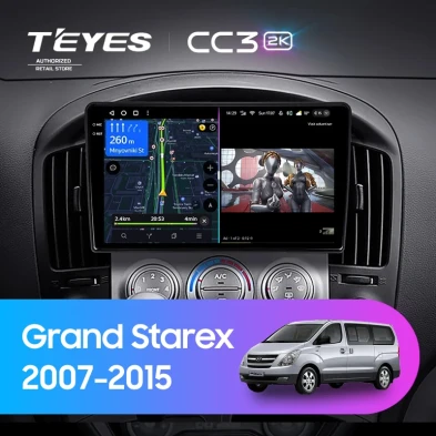 Штатная магнитола Teyes CC3 2K 6/128 Hyundai Grand Starex (2007-2015) F1