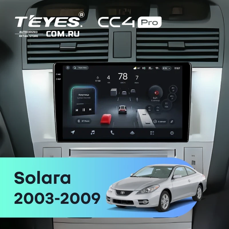 Штатная магнитола Teyes CC4 Pro 12/256 Toyota Camry Solara (2003-2009)