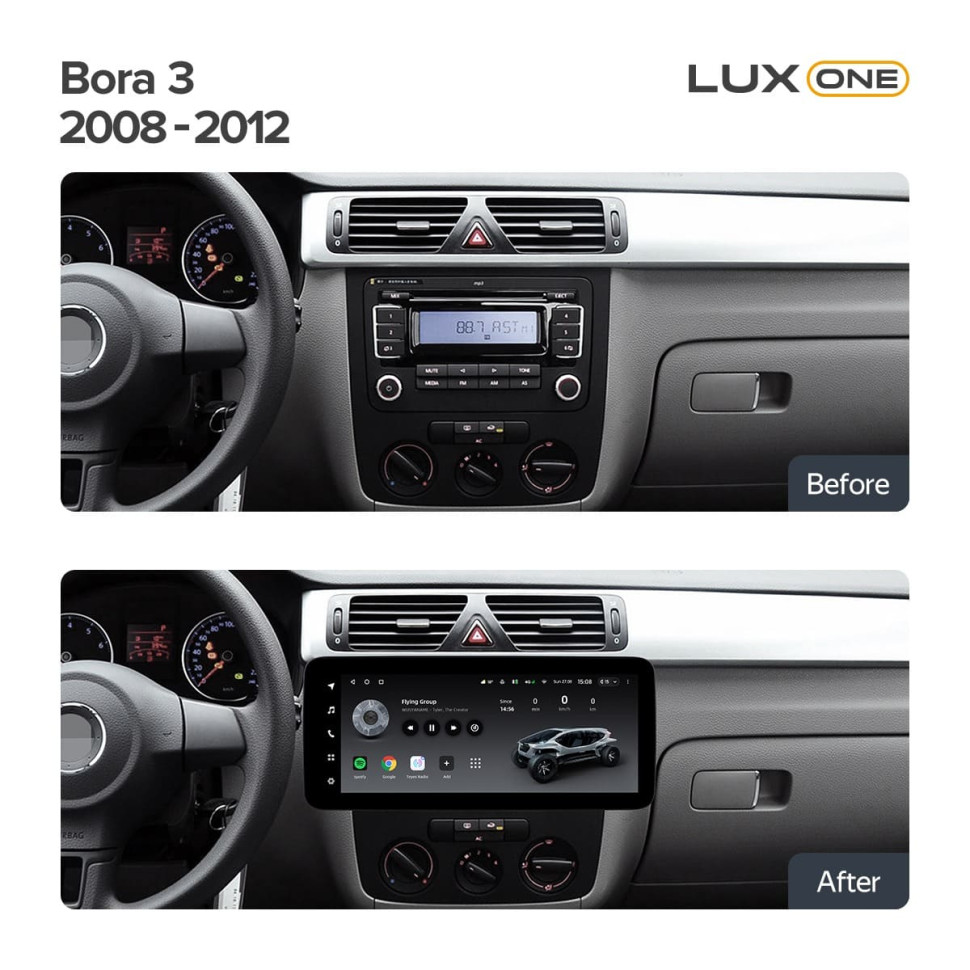 Штатная магнитола Teyes LUX ONE 4/64 Volkswagen Bora (2008-2012)
