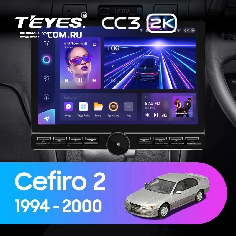 Штатная магнитола Teyes CC3 2K 6/128 Nissan Cefiro 2 A32 (1994-2000) F1 (13" с кнопками)