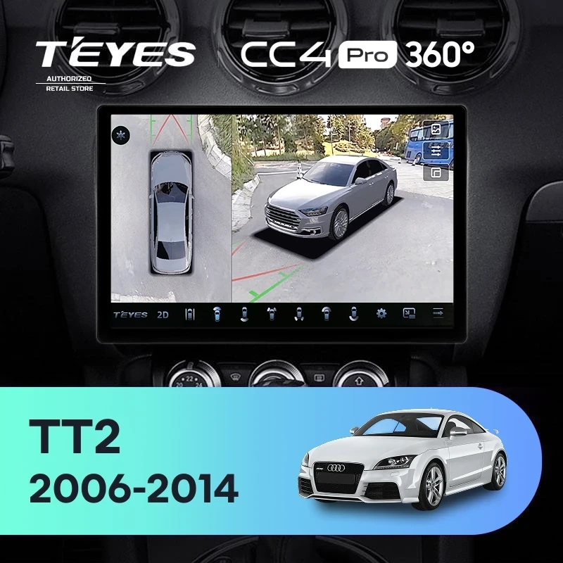 Штатная магнитола Teyes CC4 Pro 360 12/256 Audi TT 2 (2006-2014) (11")
