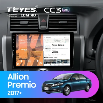 Штатная магнитола Teyes CC3 2K 6/128 Toyota Premio (T260) (2017-2021)