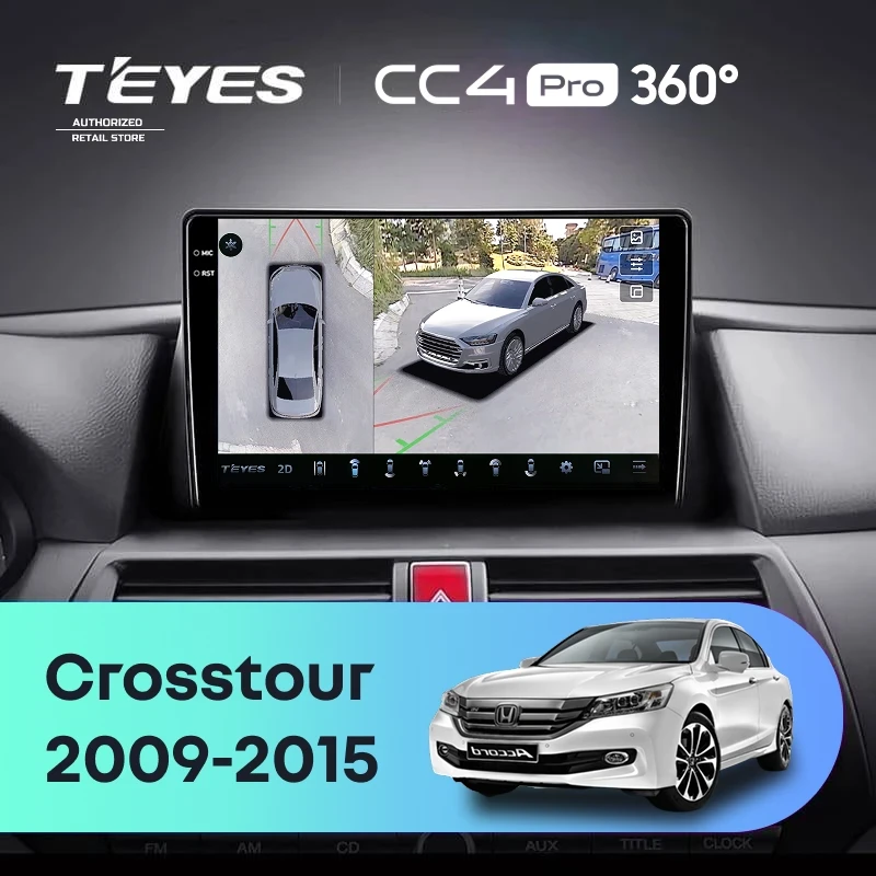 Штатная магнитола Teyes CC4 Pro 360 12/256 Honda Crosstour 1 TF (2009-2015)