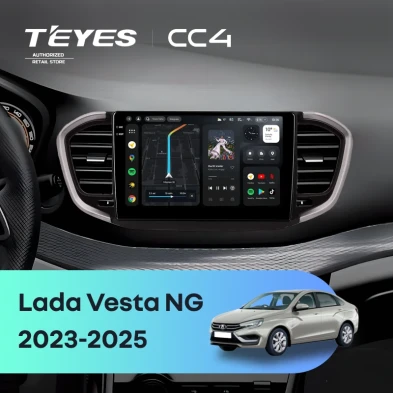Штатная магнитола Teyes CC4 6/64 Lada Vesta NG (2023-2026) Тип-B (черно-серая)