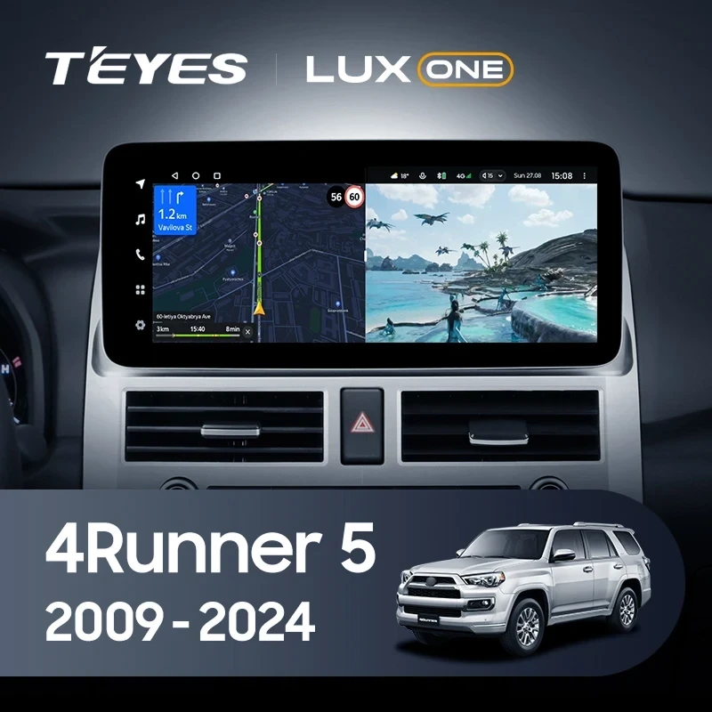 Штатная магнитола Teyes LUX ONE 360 6/128 Toyota 4Runner 5 N280 (2009-2024)