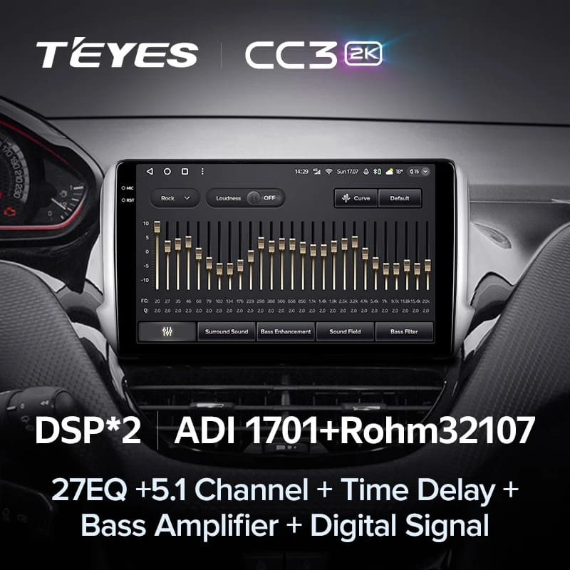 Штатная магнитола Teyes CC3 2K 6/128 Peugeot 2008 (2013-2020)