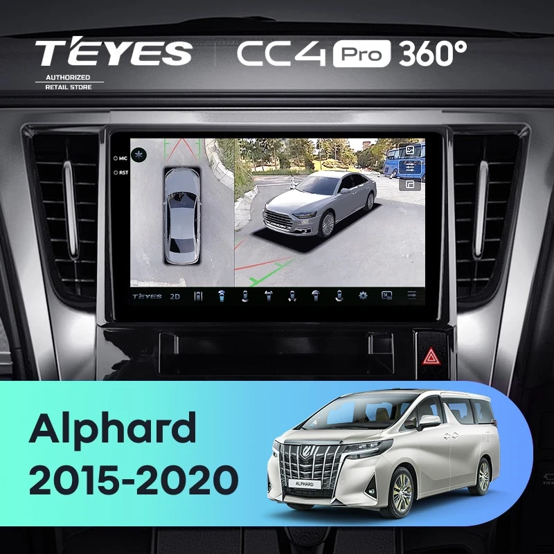 Штатная магнитола Teyes CC4 Pro 360 8/128 Toyota Alphard H30 (2015-2020)