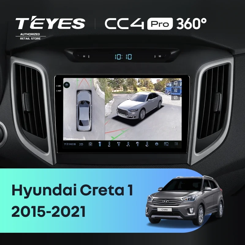 Штатная магнитола Teyes CC4 Pro 360 12/256 Hyundai Creta 1 (2015-2021) Тип-B