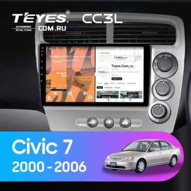 Штатная магнитола Teyes CC3L 4/32 Honda Civic 7 (2000-2006) F3 Правый руль