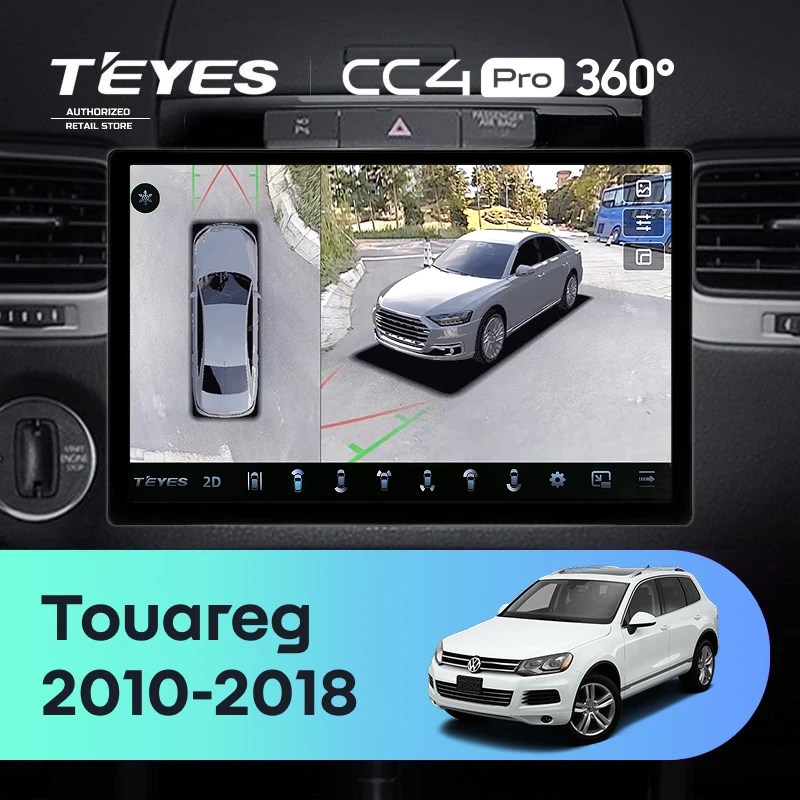 Штатная магнитола Teyes CC4 Pro 360 8/128 Volkswagen Touareg FL NF (2010-2018) (11")