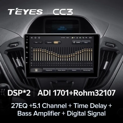 Штатная магнитола Teyes CC3 4/32 Ford Transit (2012-2021) F2 (0din)