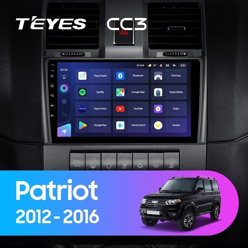 Штатная магнитола Teyes CC3 4/64 UAZ Patriot (2012-2016)