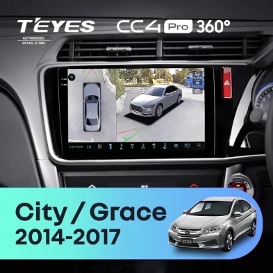 Штатная магнитола Teyes CC4 Pro 360 12/256 Honda Grace (2014-2017) Тип-B Правый руль