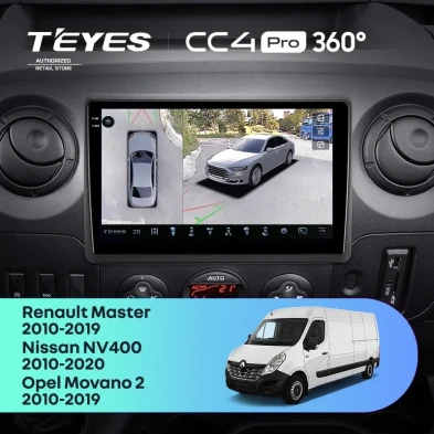 Штатная магнитола Teyes CC4 Pro 360 8/128 Renault Master (2010-2019) F1