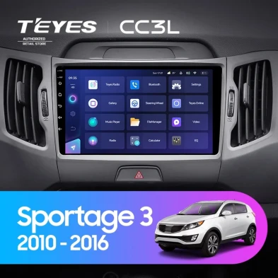 Штатная магнитола Teyes CC3L 4/64 Kia Sportage 3 SL (2010-2016) Тип-C