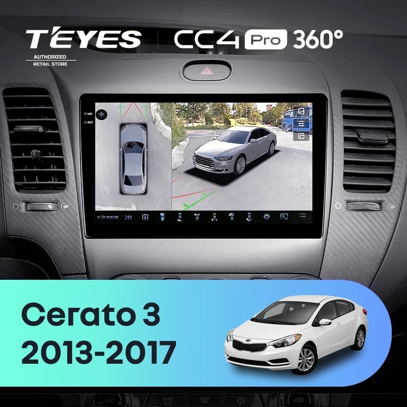 Штатная магнитола Teyes CC4 Pro 360 8/128 Kia Forte 2 (2013-2018) F3
