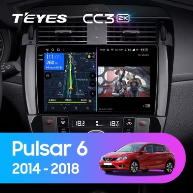 Штатная магнитола Teyes CC3 2K 6/128 Nissan Pulsar 6 NB17 (2014-2018)