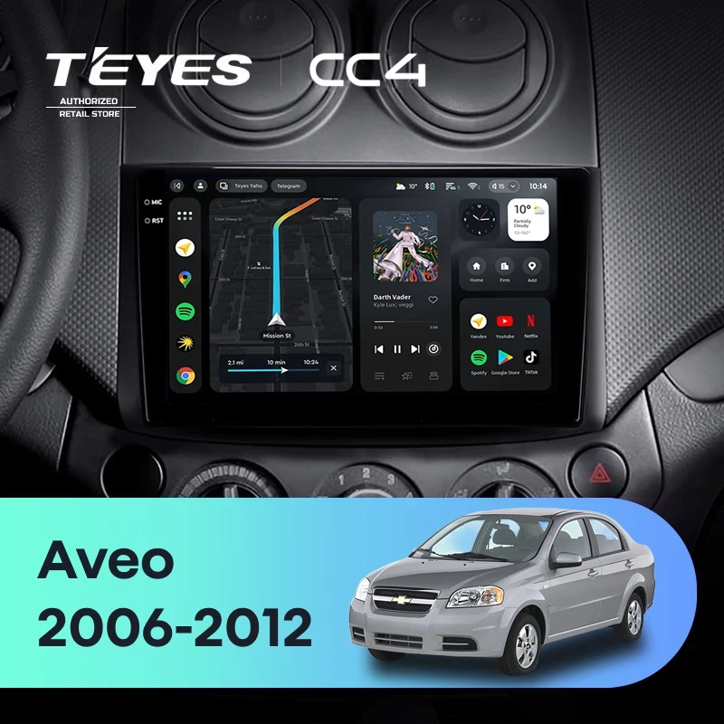 Штатная магнитола Teyes CC4 6/64 Chevrolet Aveo T250 (2006-2012)