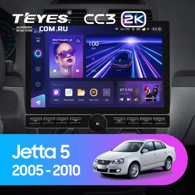 Штатная магнитола Teyes CC3 2K 6/128 Volkswagen Jetta 5 (2005-2010) F3 (13" с кнопками)