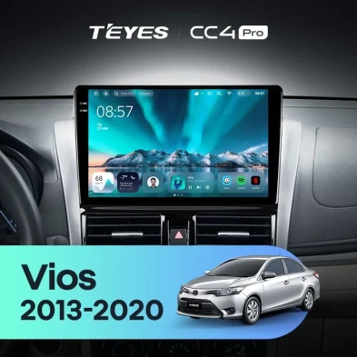 Штатная магнитола Teyes CC4 Pro 12/256 Toyota Vios XP150 (2013-2020)