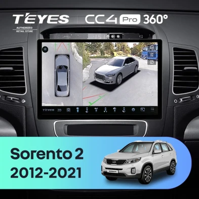 Штатная магнитола Teyes CC4 Pro 360 8/128 Kia Sorento 2 II XM (2012-2021) F2 (11")