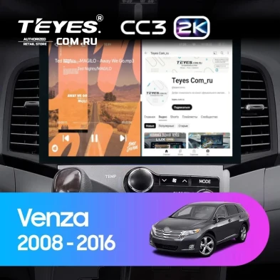 Штатная магнитола Teyes CC3 2K 4/64 Toyota Venza (2008-2016) (13")