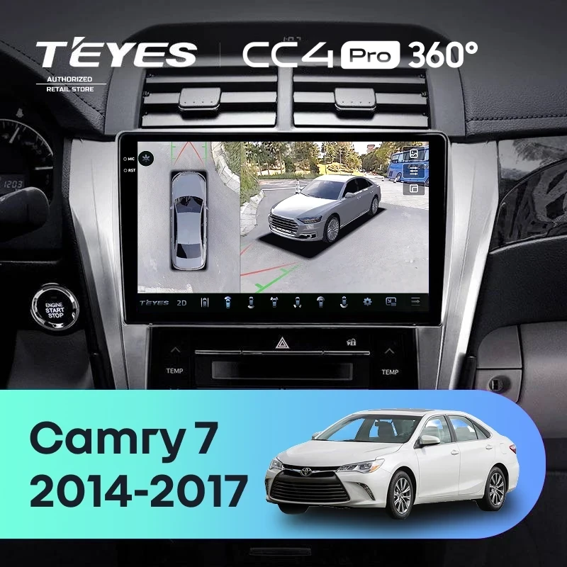 Штатная магнитола Teyes CC4 Pro 360 12/256 Toyota Camry 7 XV 50 55 (2014-2017) F4