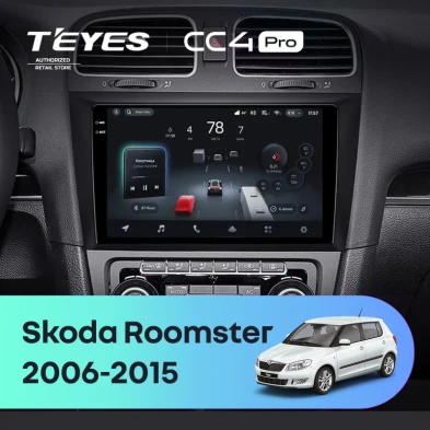 Штатная магнитола Teyes CC4 Pro 12/256 Skoda Roomster (2006-2015)