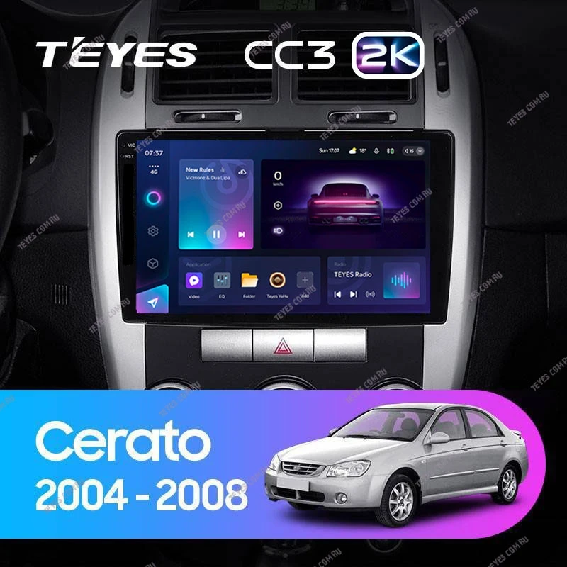 Штатная магнитола Teyes CC3 2K 4/32 Kia Cerato 1 LD (2004-2008) F1