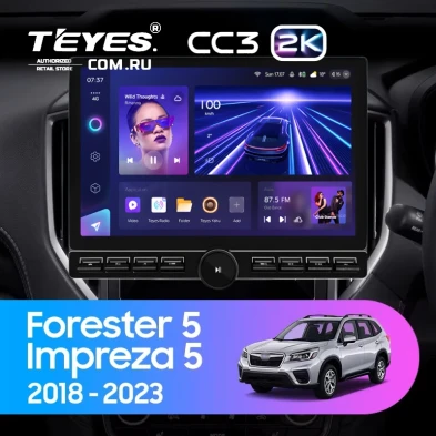 Штатная магнитола Teyes CC3 2K 6/128 Subaru Forester 5 (2018-2023) (13" с кнопками)